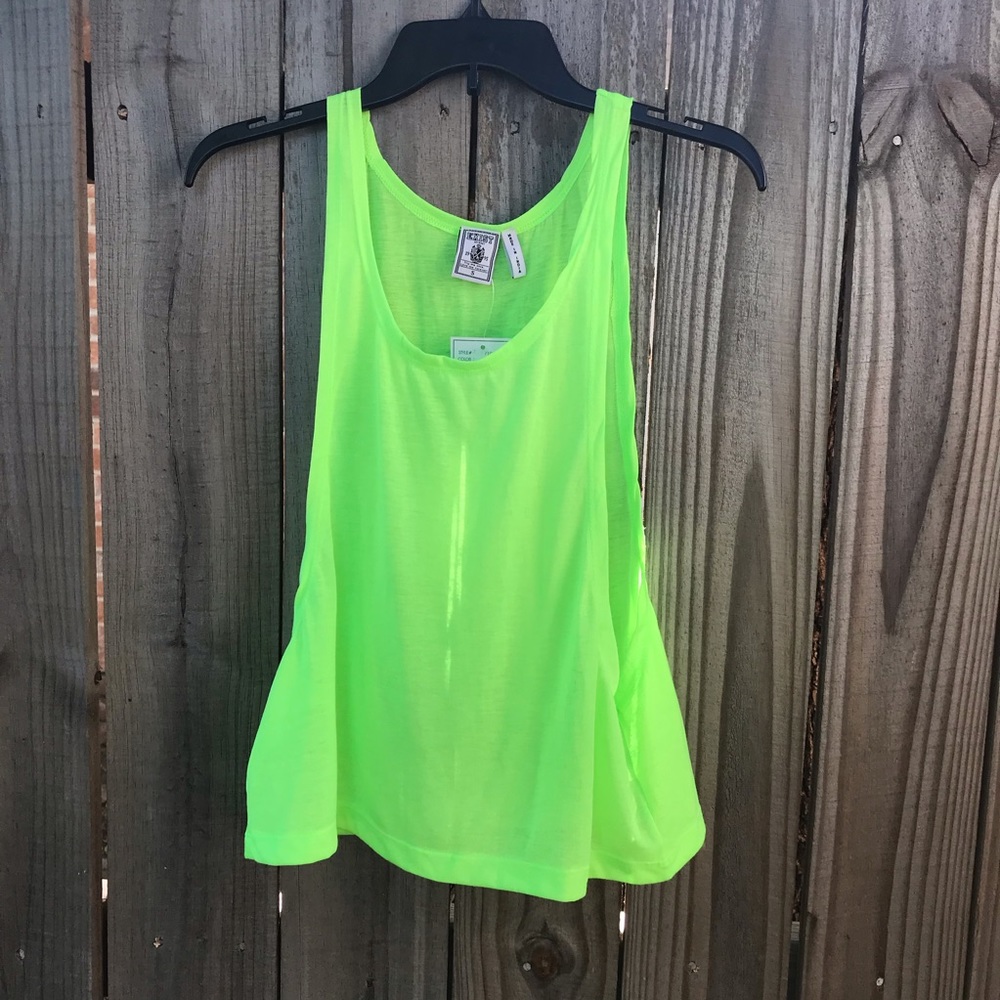 Neon Green tank top New with tags